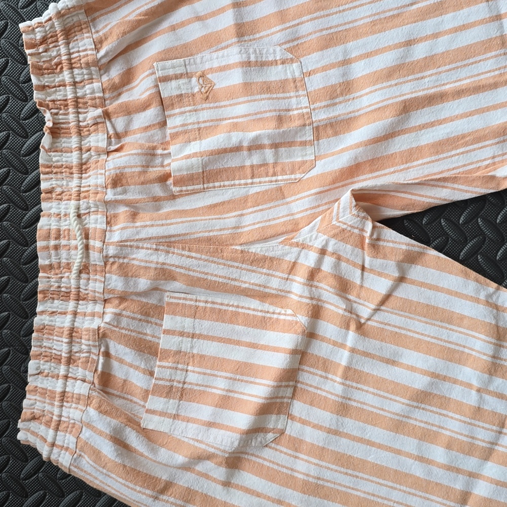 Roxy Oceanside YD Pants Camel Sandy Stripe- XL - Picture 5 of 7